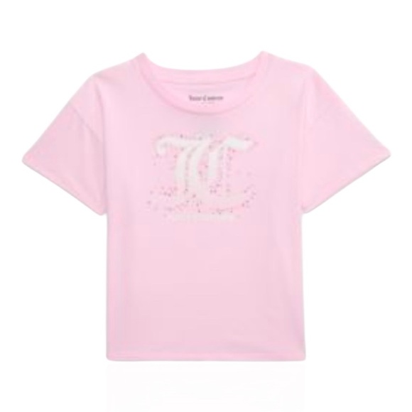 JUICY COUTURE Girl's Embellished Logo T-shirt - Picture 1 of 5